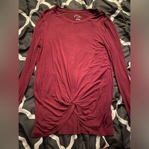 Art Class Burgundy Dressy Long Sleeve